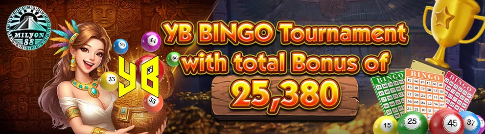 YB Bingo Tournament with total Bonus of 25,380 PHP